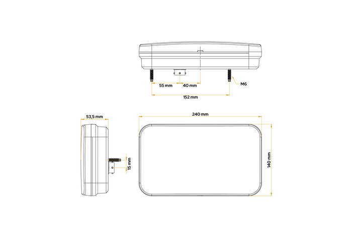 Feux arrière FRISTOM FT-370 LED à baïonnette 6 broches, 7 fonctions gauche + droite