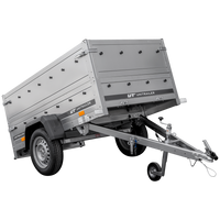 Remorque Garden Trailer 200 KIPP avec roue jockey et rehausses des ridelles