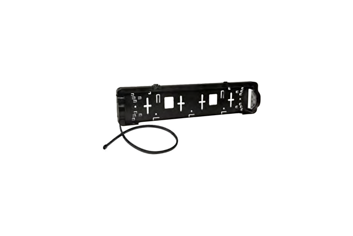Cadre de plaque d'immatriculation avec éclairage LED ASPOCK, câble 12/24 V, 0,8 m
