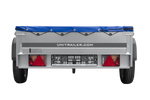 Remorque porte-voitures 200x125 UNITRAILER GARDEN 201 KIPP avec châssis H-0 et bâche bleue
