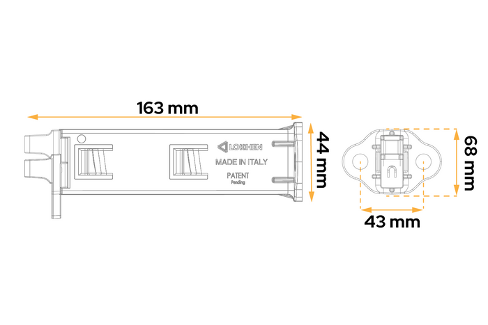 Lot de deux cales de roue pliables LOKHEN ORIGAMY 46 h : 190 mm / kit avec poignée