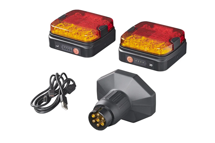 Feux arrière LED ProPlus 7 broches, 4 fonctions gauche + droite, magnétiques, Bluetooth