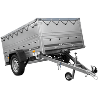 Remorque légère sur ressorts 200x125 UNITRAILER GARDEN 201/R KIPP avec côtés BIS, cadre H-0 et bâche grise