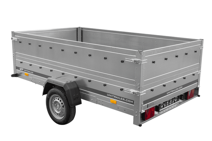 Remorque voiture 264x150 UNITRAILER GARDEN 265 KIPP avec ridelles supplémentaires
