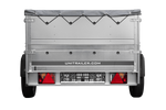 Remorque légère sur ressorts 200x125 UNITRAILER GARDEN 201/R KIPP avec ridelles BIS, cadre H-0 et bâche grise
