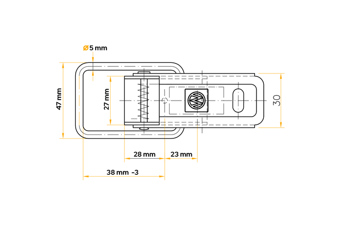 Verrou latéral de remorque WINTERHOFF BV 60-1