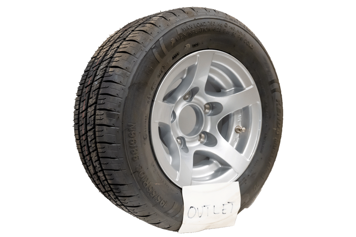 ROUE RENFORCÉE POUR REMORQUE PNEU KENDA 195/55 R10C 98/96N JANTE ALU STARCO 6Jx10"H2 5x112 ET:-4