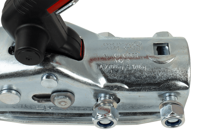 Attelage à boule AL-KO AK270 pour remorque de 2700kg avec timon tubulaire de 50mm