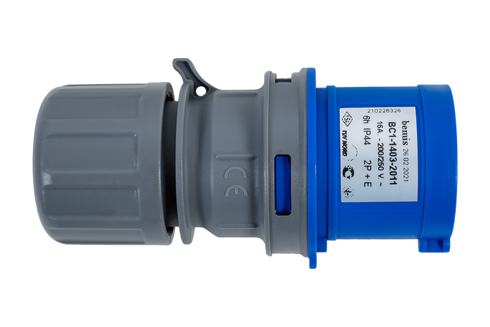 Prise électrique MANTES 3P, fiche mâle, portable, 16 A, 230 V