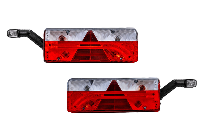 Feux arrière à LED ASPÖCK EUROPOINT III à baïonnette 7 broches ASS2 avec avertisseur sonore, 7 fonctions gauche + droite