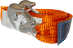 Sangle, corde de remorquage avec crochets HERMON 4,5 m/50 mm/5 t orange