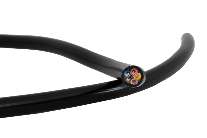 Câble électrique à cinq conducteurs HYBSZ YLY-S 5X1,50 - 1 m