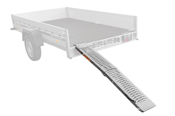 Rampe pliable UNITRAILER ALR004 en acier pour remorque, 170 cm, 227 kg