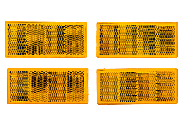 Lot: catadioptres autocollants orange pour remorques