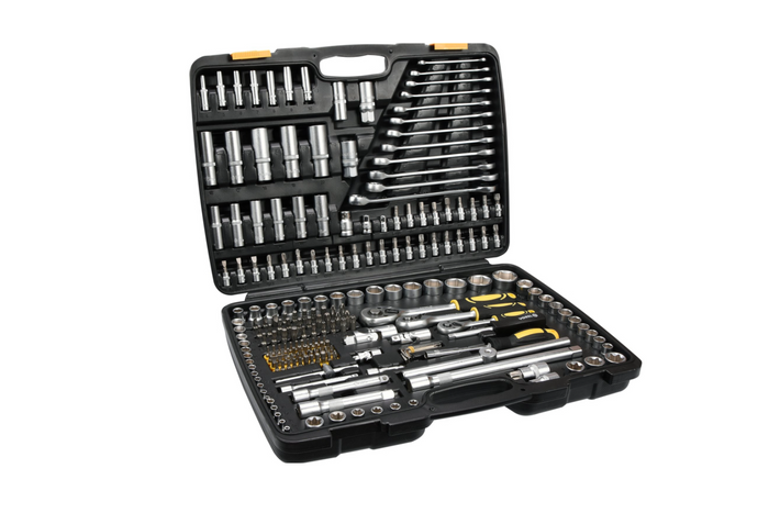 Manette, valise à outils VOREL 58700 XXL, ensemble d'outils 1/2" 216 pièces.