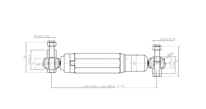Amortisseur hydraulique OUTLET PIVEXIN pour essieux de remorque 900-1600 kg pour essieux simples et tandem