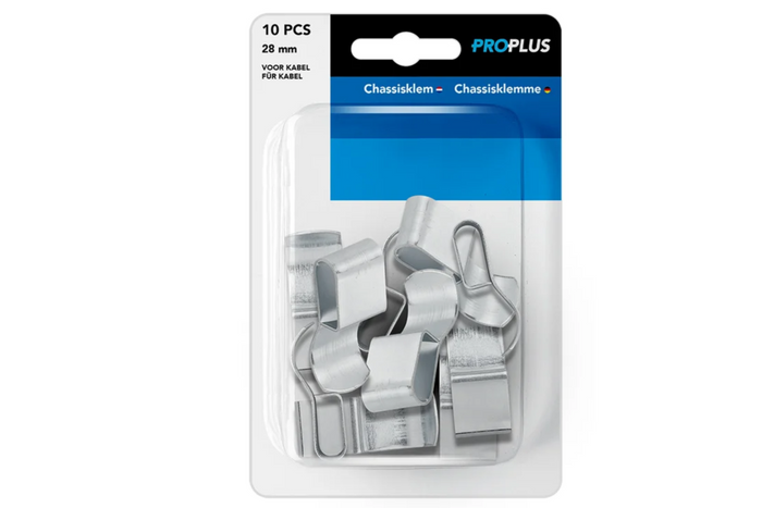 Supports de montage pour installation électrique de remorque ProPlus 343154S, clips de câble 31 mm