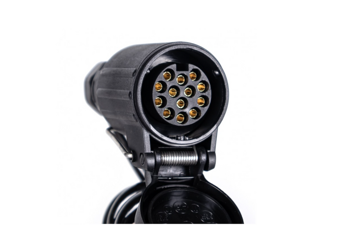 Câble électrique spiralé KAMAR E1384-A 1,5 m, prise/fiche 12 V 13 broches