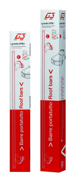 Barres de toit en aluminium G3 Pacific 64.130-68.086