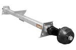 Essieu freiné KNOTT VGB15MV pour remorque/porte-voitures 1550 kg 1616 mm 2110 mm 5x112