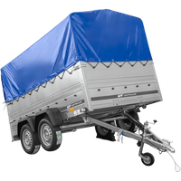 Remorque légère 264x150 UNITRAILER GARDEN 265/2 KIPP avec côtés BIS, châssis H-800 et bâche bleue