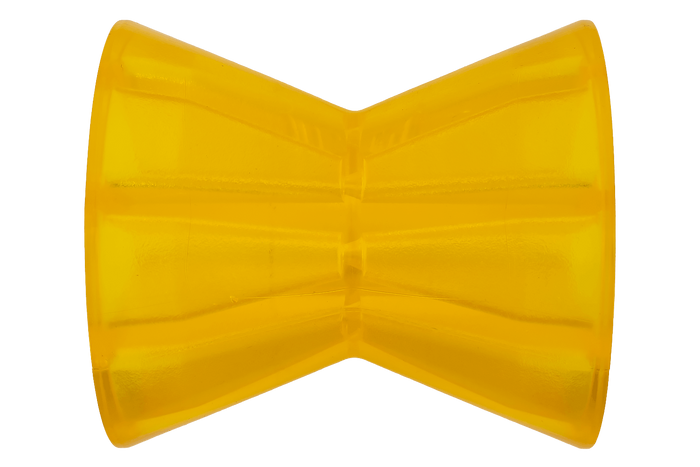 Diabolo étrave, rouleau de quille KNOTT PVC jaune pour remorque bateau 