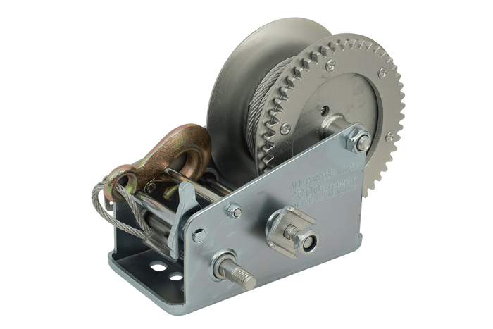 Treuil manuel KNOTT 6X0017.008 pour remorque de 900 kg avec câble en acier