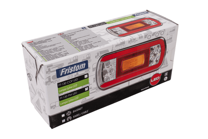 Feu arrière FRISTOM FT-130 PM LED, 6 fonctions, universel