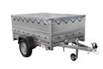 Remorque légère sur ressorts 200x125 UNITRAILER GARDEN 201/R KIPP avec côtés BIS, cadre H-0 et bâche grise