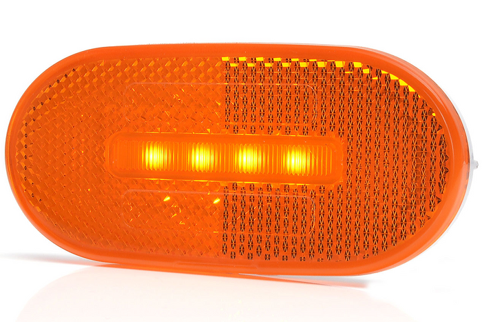 Feu de position latéral orange WAŚ W196 1383 LED avec support et câble de 0,2 m