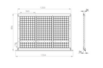 Rampe grillagée UNITRAILER pour remorque 88,6 cm 400 kg