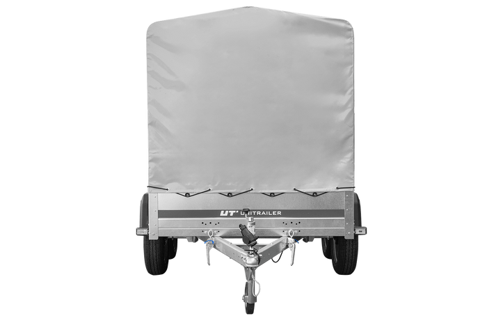 REMORQUE DE JARDIN 264/2 KIPP AVEC ROUE DE SUPPORT, CADRE H-1100 BACHE GRISE