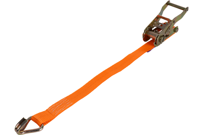 Ensemble de quatre courroies de transport UNITRAILER 12 m/25 mm/1 t orange avec tendeur