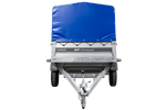 Remorque 264x125 UNITRAILER FORCE 264 KIPP avec châssis H-800 et bâche bleue