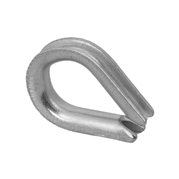 Cosse-coeur pour corde, câbles DROMET KU.4, en acier, 4 mm