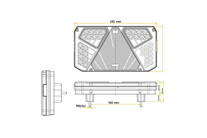 Feux arrière WAŚ W125L+W125P 7 fonctions gauche+droite
