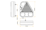 Feu arrière LED HORPOL LZD774, 5 fonctions, droit