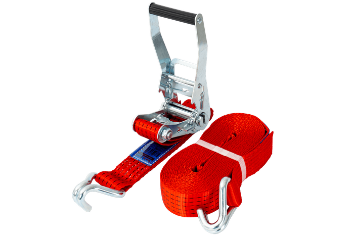 Courroie de transport rouge UNITRAIER 8 m/50 mm/5 t avec tendeur