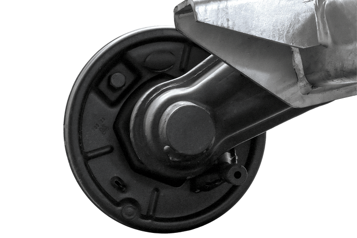 Essieu freiné KNOTT VGB15M/MV pour remorque/porte-voitures 1500 kg, 1400 mm, 1850 mm, 5x112