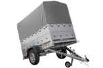Remorque légère 200x106 UNITRAILER GARDEN 200 KIPP avec ridelles BIS, châssis H-800 et bâche grise