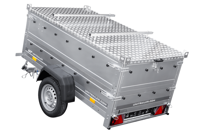 Remorque légère 200x106 UNITRAILER GARDEN 200 KIPP avec côtés BIS et cqpot en aluminium
