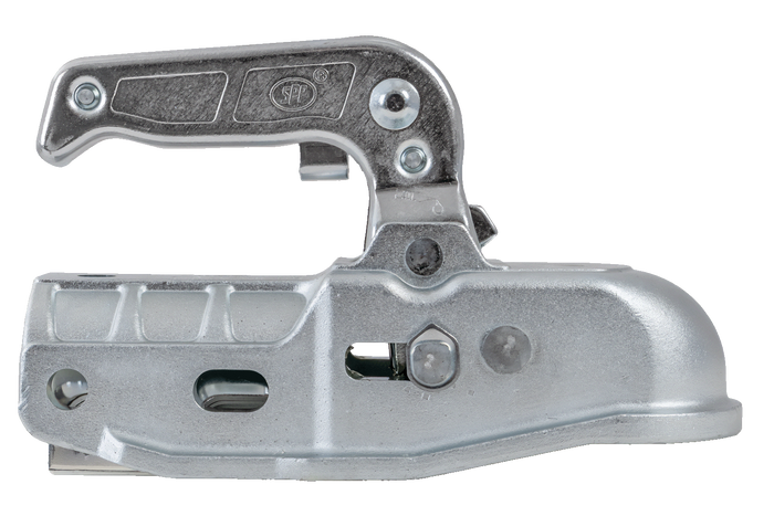 Attelage à boule STEELPRESS BC-3000C-00-00+Z2 pour remorque de 3000 kg avec timon tubulaire de 35 à 50 mm, en fonte