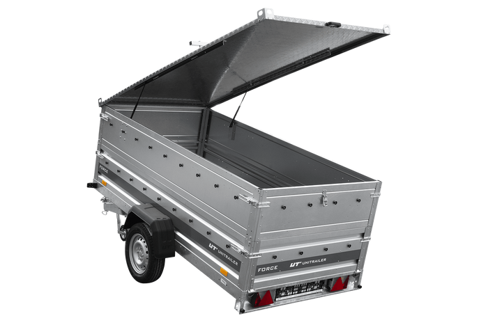 Remorque à un essieu 264x125 UNITRAILER FORCE 264 KIPP avec côtés BIS et bâche en aluminium