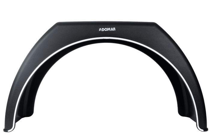 Jeu de deux garde-boue pour remorque 14-17" DOMAR DK3110 passages de roue plats 870/260mm