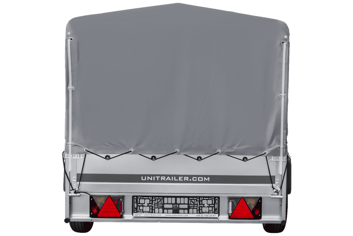 Remorque à un essieu sur ressorts 264x125 UNITRAILER GARDEN 264/R KIPP avec châssis H-800 et bâche grise