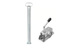 Béquille, support fixe, avec collier WINTERHOFF RSR48-700+KLE48, 150 kg, 48 mm, 700 mm
