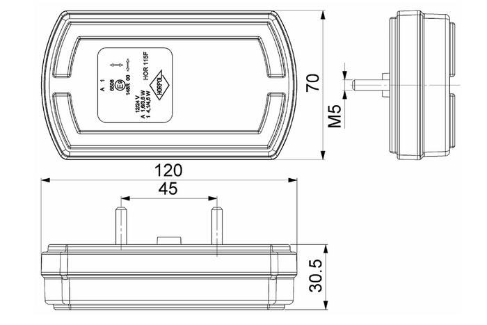 Phare avant LED HORPOL CLEOfront LZD 2789, 2 fonctions, universel