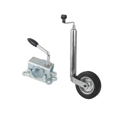 Roue jockey avec bride en fonte KNOTT TK48+LBG48 150 kg 48 mm 480-700 mm