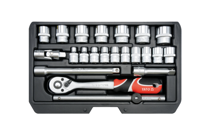  Coffret d'outils YATO YT-38561, 3/8", 22 pièces.