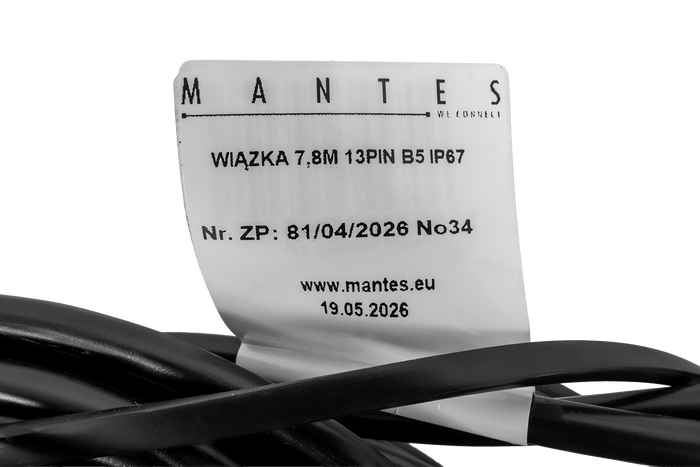 Installation électrique MANTES, faisceau pour remorque de bateau 7,8 m, prise 13 broches, 2 baïonnettes 5 broches